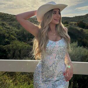 12th Tribe Cosmopolitan Sequin Mini Dress Size Large